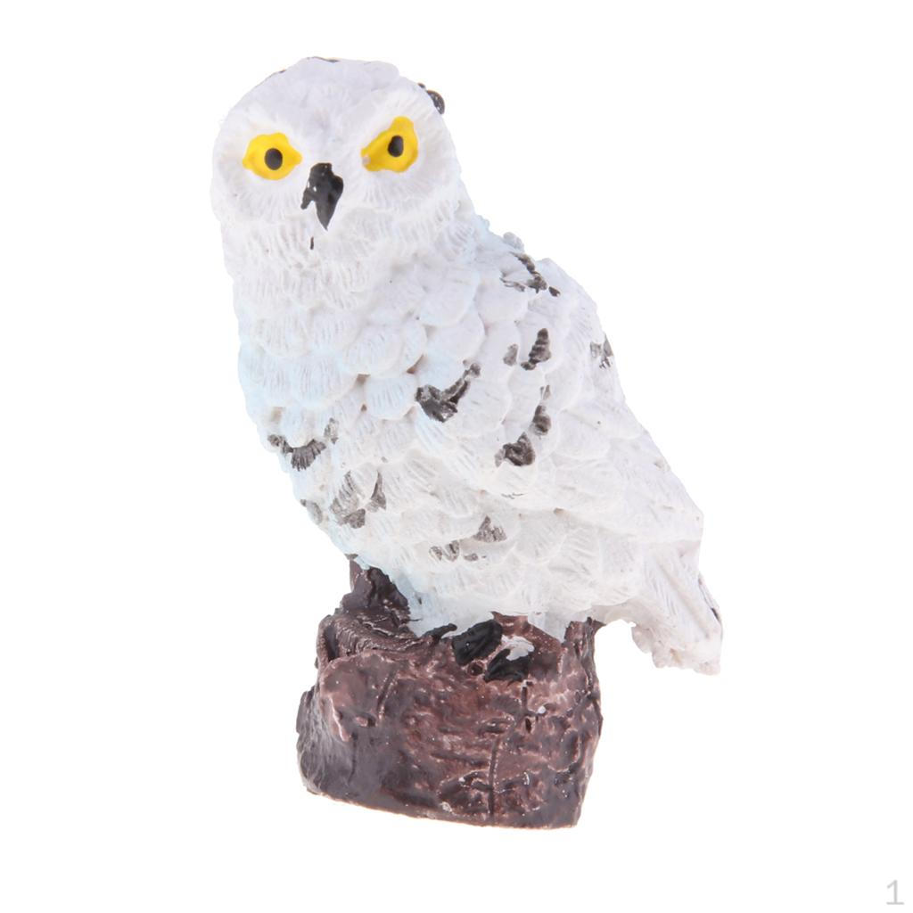 

Dollhouse Bonsai Resin Landscape DIY Owl Decoration White A