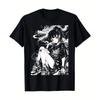 Men's Anime Print T-Shirt - Anime Character Print Crew Neck Short Sleeve Shirt, Machine Washable, Suitable for Anime Apparel and Party Outfits