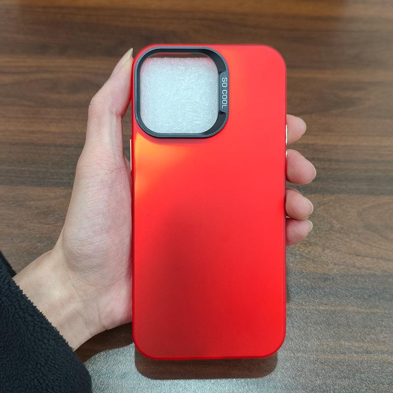 

Подходит для чехла для телефона «три в одном» Ip16pm, защитный чехол из двухслойного гальванизированного однотонного материала для Apple 15pro Apple 16Plus