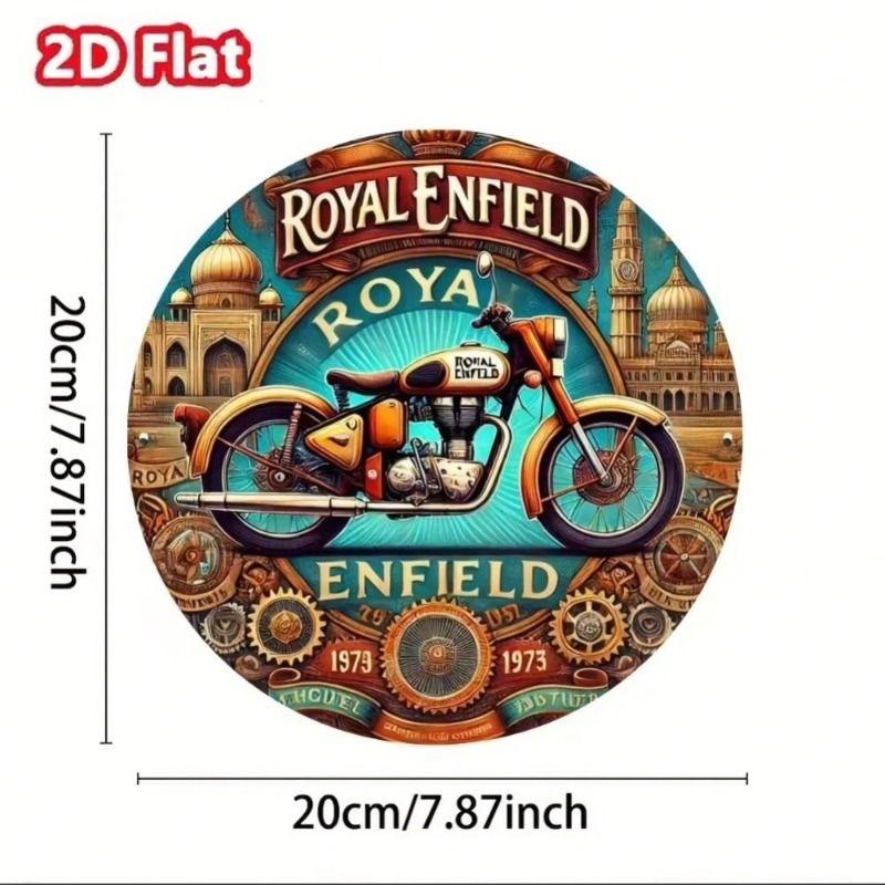 1 Pc Round Metal Wall Art Decor for Office Living Room Patio (20x20 Cm)