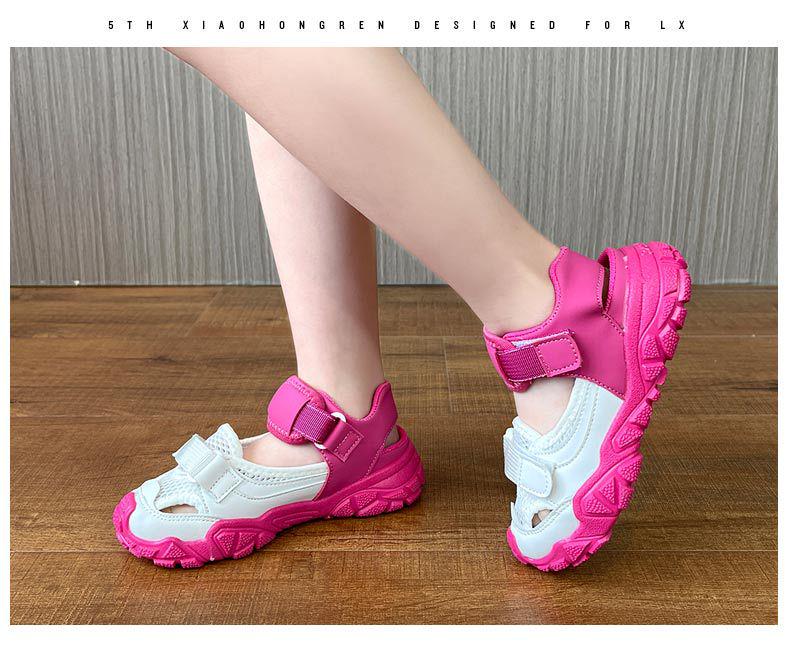 2026 Girls' Breathable Mesh Sport Sandals - Hollowed-Out Summer Shoes for Kids