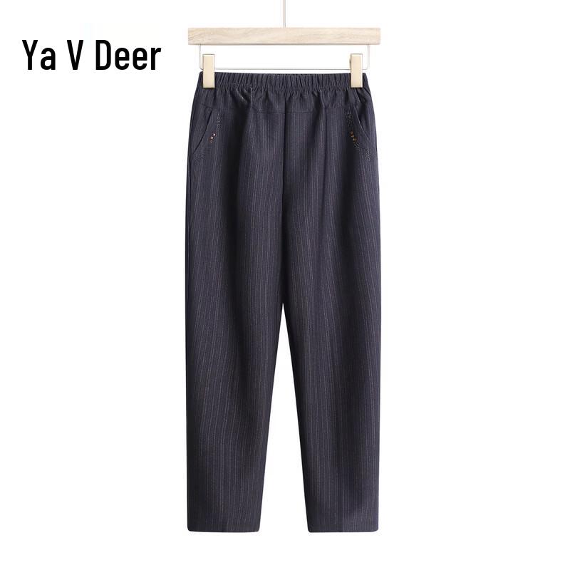 Yalu Elastische Taille Rechte Pijp Casual Broek voor Dames