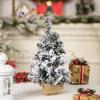 Lifelike Snow Covered Christmas Tree Decoration Delicate Burlap Base Snowy Christmas Tree for Home & Office Festival