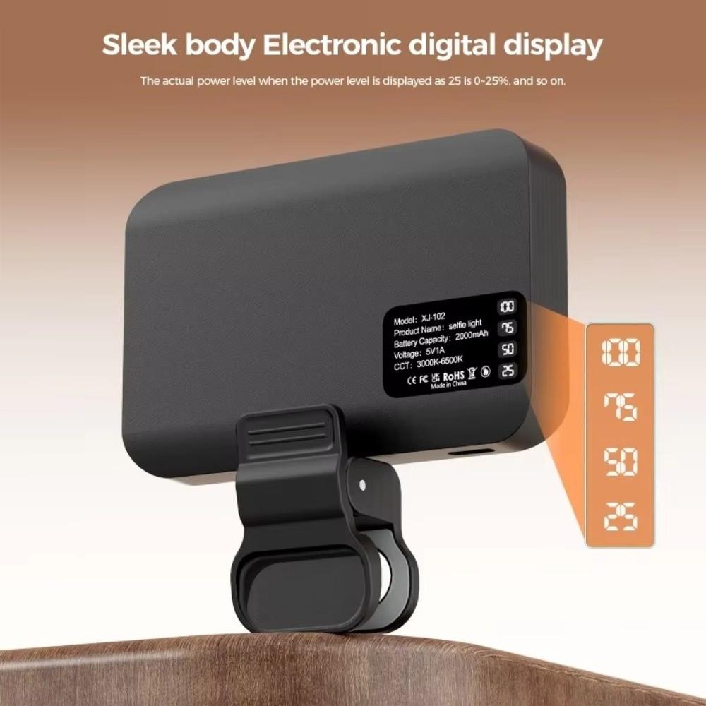 3 Modes LED Fill Light 800/1000mAh Clip Ring Flash Light LED Selfie Light  Mobile Photography