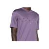 Emporio Armani Straight Cut Letter Print Round Neck Short Sleeve T-Shirt Men Tops Purple 3D1TA2-1JUVZ-08B4