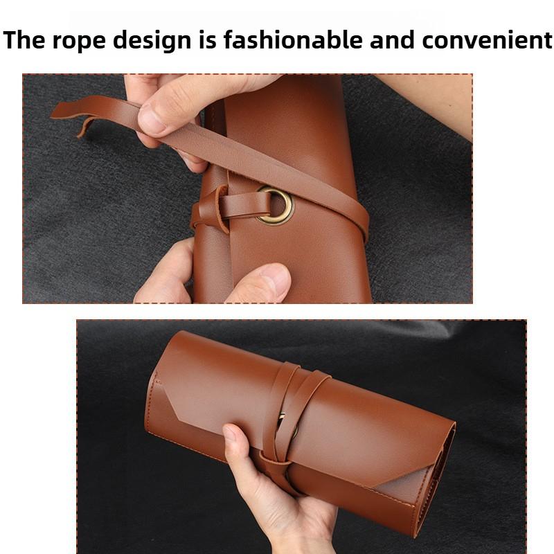 Portable Tool Roll Bag Electrician Repair Storage Tools Bag Multipurpose Wrench Hardware Leather ToolKit Folding Tools Organizer