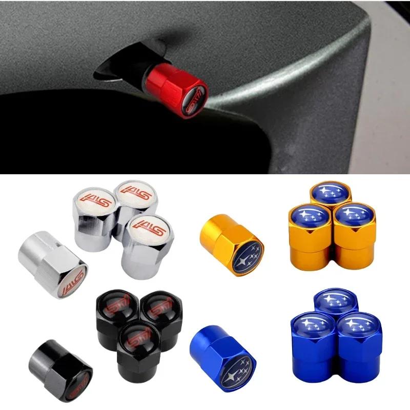 For Subaru STI Forester XV Outback Impreza Legacy WRX BRZ Tribeca Car Tire Airtight Valve Stem Cover WHheel Air Caps Decoration