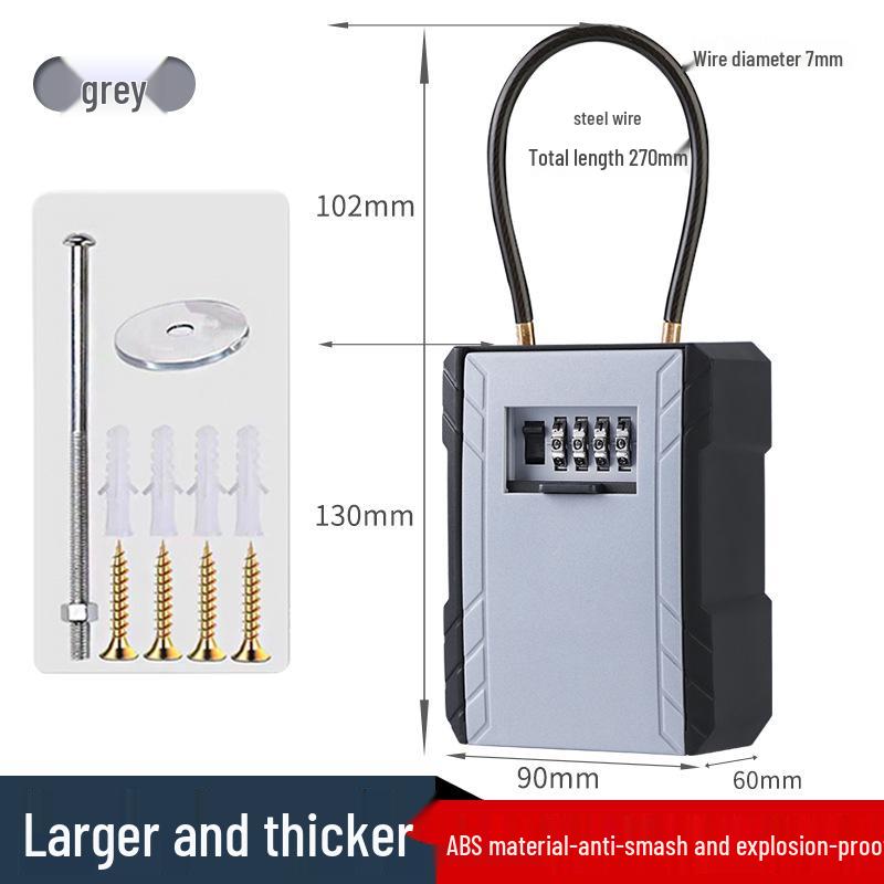 Wall-Mounted Anti-Theft Key Lock Box for Homes and Construction Sites