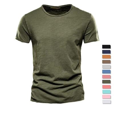 100% Cotton Men T-shirt Casual Soft Fitness Summer Thin T-shirts Men's Home Clothes O-Neck Short Sleeve Soild T Shirt for Men
