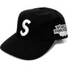 World Famous S Logo 6-Panel Cap Black Men's Fashion Accessory