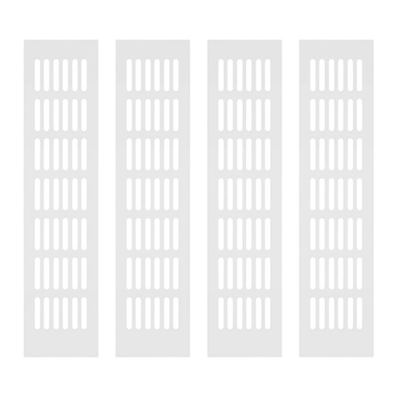 

4pcs Cabinet Vent Covers Double Side Airflows Grates Easy Installation No Tools Need Suitable for Cabinets Wardrobes серебряный