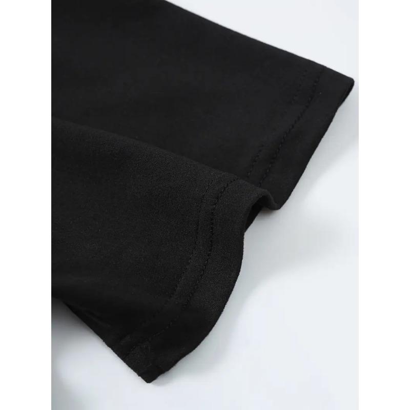 Europäische Größen Herren Lustiges sarkastisches "Shh, Niemand interessiert sich" Grafik-T-Shirt - Lässiges Streetwear-Tee mit kühnem Aufdruck, Lockerer Schnitt Rundhals