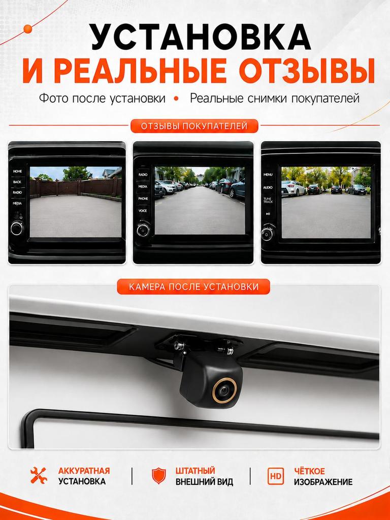 Car Rearview Camera with 170° Wide-angle Gold Fisheye Lens