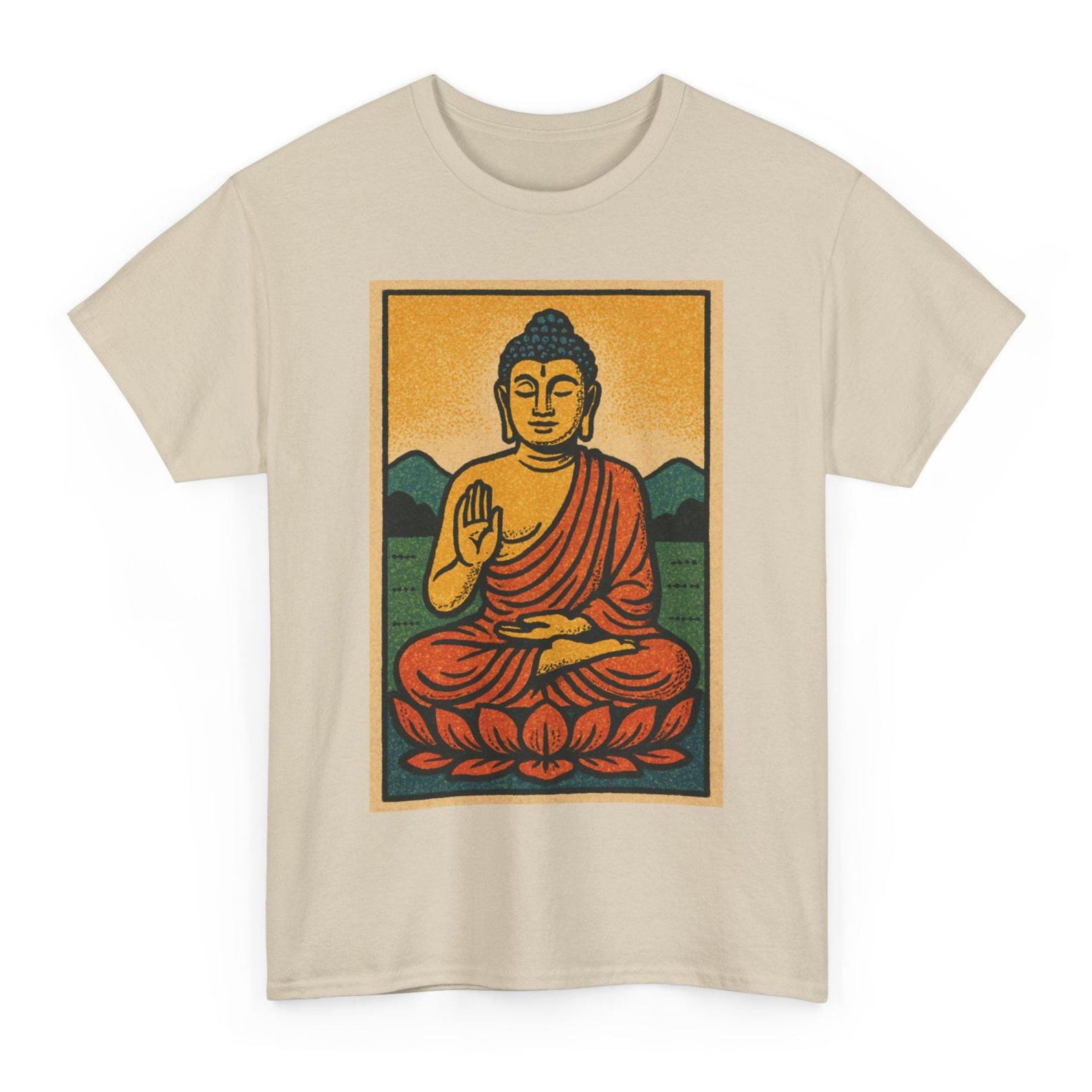 Buddha T-Shirt: Retro Comic Style Spiritual Tee for Mindful Living Inner Peace Seekers XL