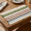 Wear-resistant Cotton Linen Woven Placemats Eco-Friendly Square Heat-Insulating Placemats Non-Slip Dinner Plate Mat Tea Party