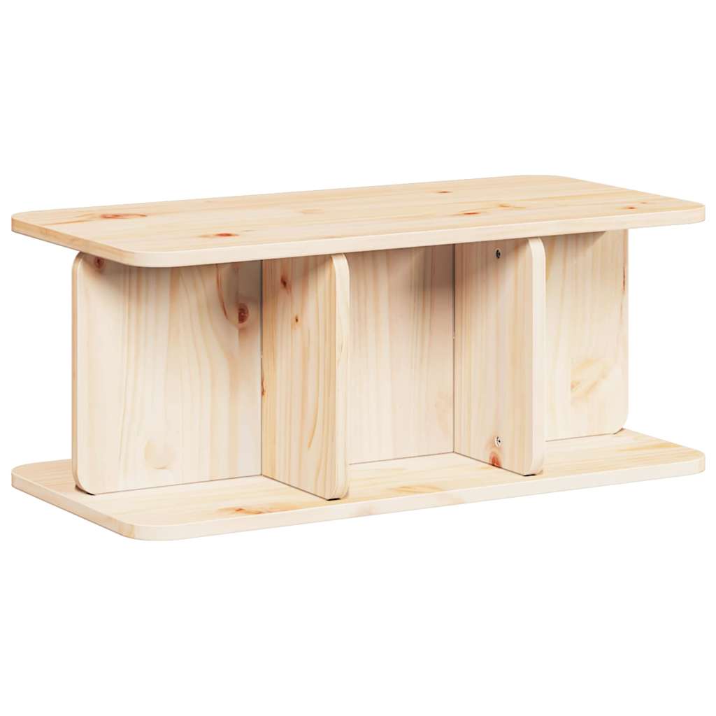 Natural Coffee Table 80 x 39.5 x 33.5 cm Solid Pine Wood