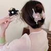 Korean Style Net Yarn Flower Claw Clip for Women's Updo - High-End Sweet French Hair Accessory