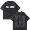 Singer Pablo Alborn Global Tour Kmo  Print Vintage Washed T Shirt Unisex Women Fashion Tshirts Summer Loose Casual T Shirts