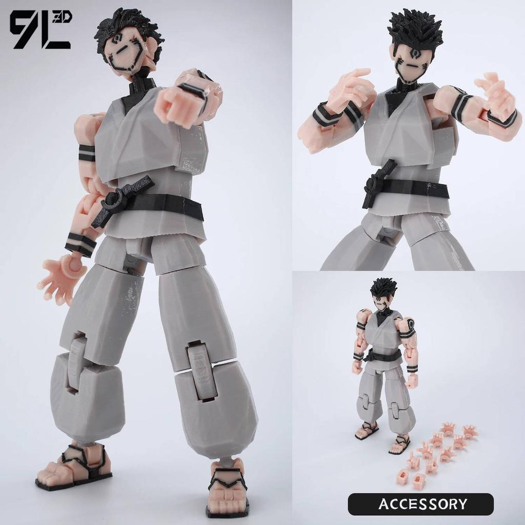 9L 3D Jujutsu Kaisen Figure Titan 13 Anime Gojo Black Outfit Model Lucky 13 Model Dummy 13 Anime Multi-Jointed Poseable Toys