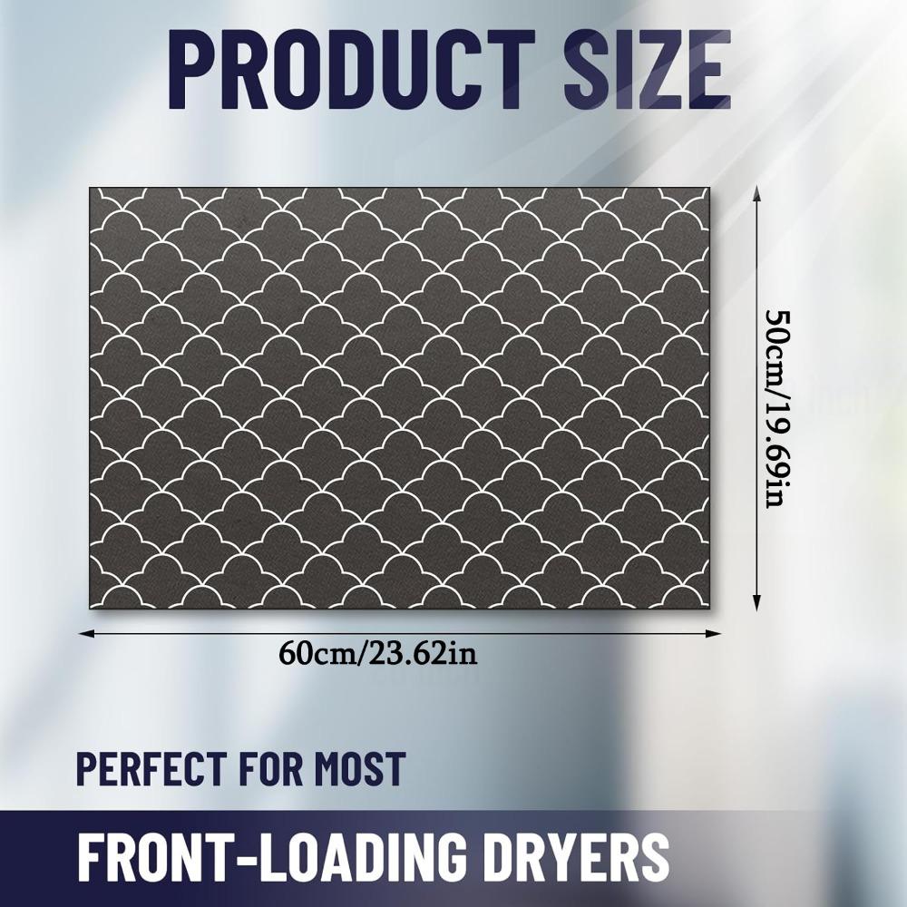 2pcs Dryer Top Protector Mat Washer and Dryer Topper Non Slip Waterproof Machine Cover Dust Proof Quick Drying Topper Pad for Laundry and Kitchen