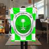 1PC Saudi Senior National Football Team Patterned Flannel Blanket Suitable For All Seasons for Home Decor Warmth and Comfort Gifts Holiday Present