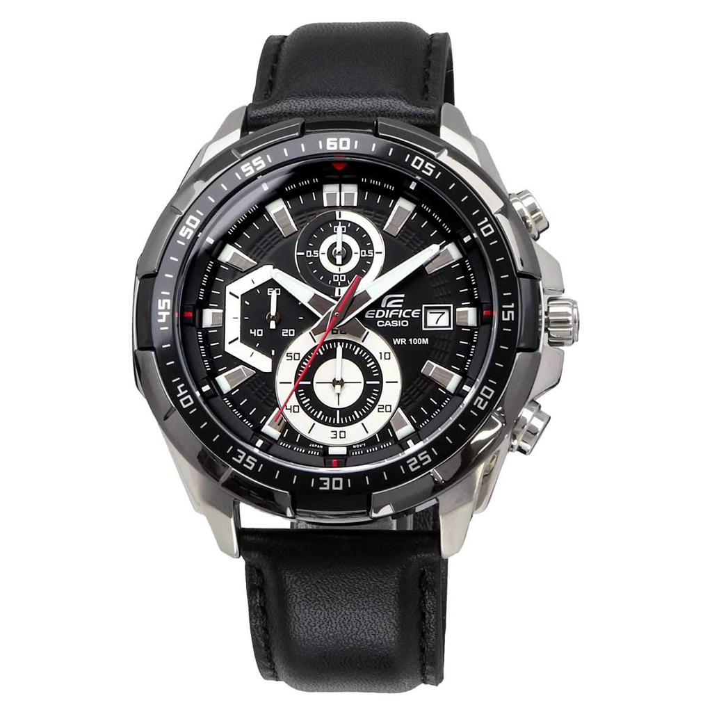 CASIO Edifice EDIFICE Watch Chronograph Black Leather Band Overseas Model [Casio] Men's EFR-539L-1AV