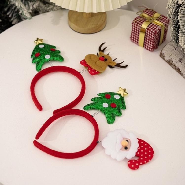 Multipurpose Holiday Headbands Pack of 4 Christmas Themed Fashion Accessories Portable for Party Supplies Occasion
