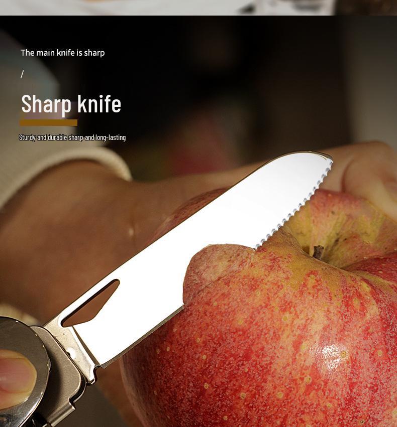 Portable Folding Outdoor Camping Cutlery: Integrated Knife, Fork, and Spoon Combination