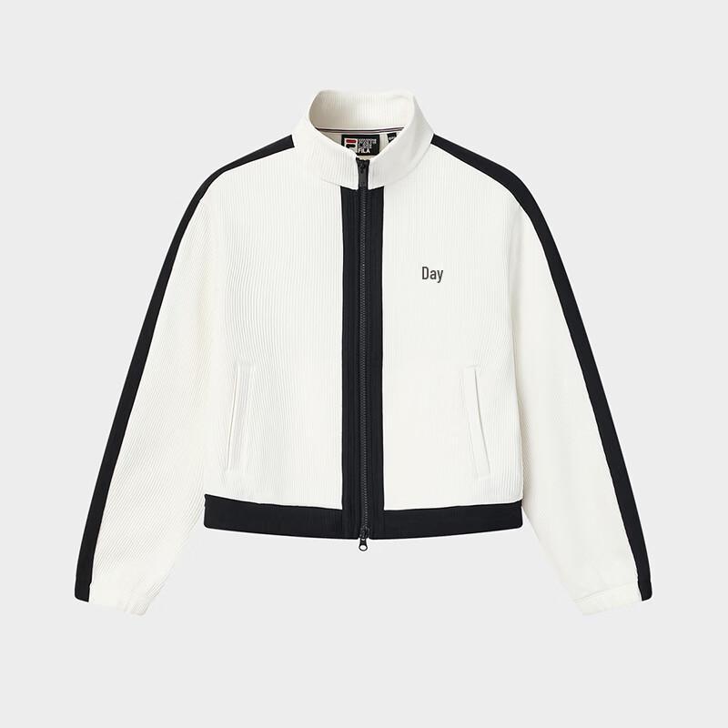 FILA Women s Color-Block Stand-Up Collar Knit Jacket S