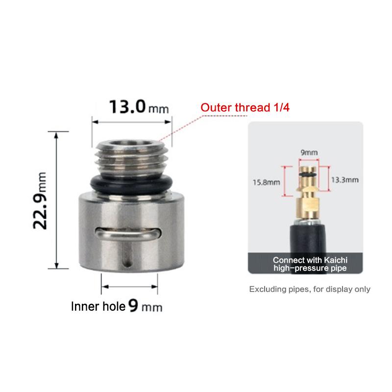 Hot Sale 1/4inch Pressure Washer Adapter External Thread Connect Cleaning Nozzle Tips For Karcher K Series/Morgana