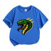 Kids Boys Girls 100% Cotton Crew Neck Short Sleeve T-Shirt, Cool Angry Viper Snake Graphic Casual Soft Breathable Tee for Daily Play Outdoor Sports Su