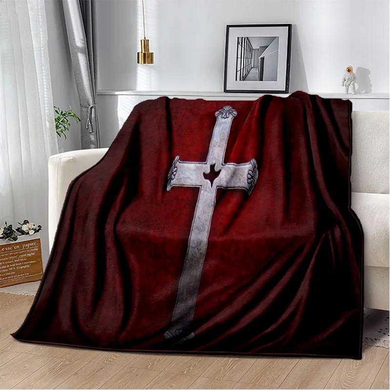 Holy Bible Cross Jesus Pray Soft Plush Blanket,Flannel Blanket Throw Blanket for Living Room Bedroom Bed Sofa Picnic Cover Kids
