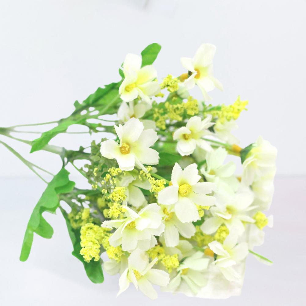 34.5cm Artificial Flowers 28 Heads Table Centerpiece Vibrant One Bouquet 7 Branch Silk Artificial Decorative Flower For Wedding