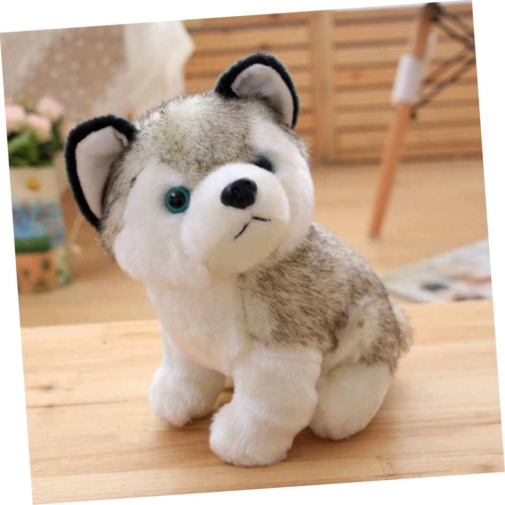 Lurrose Siberian Husky Plush Toy, 20cm, Realistic Dog Cuddle Pillow, Child's Sleeping Companion, Plush Toy Gift, Home Decor, Animal Toy