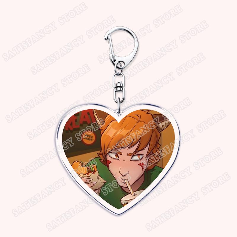 YKMET Game Love Boyfriend To Death Heart Shape Keychain for Accessories Pet Strade Ren Keyring Jewelry Friends Fans Gamers Gifts