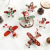 Christmas Snowman Old Man Elk Plane Wrought Iron Pendant Hanging Home Desktop Small Ornament Christmas Tree Pendant