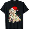 Goldendoodle Dog Christmas Lights Santa Xmas Pet Dog Lover T-Shirt
