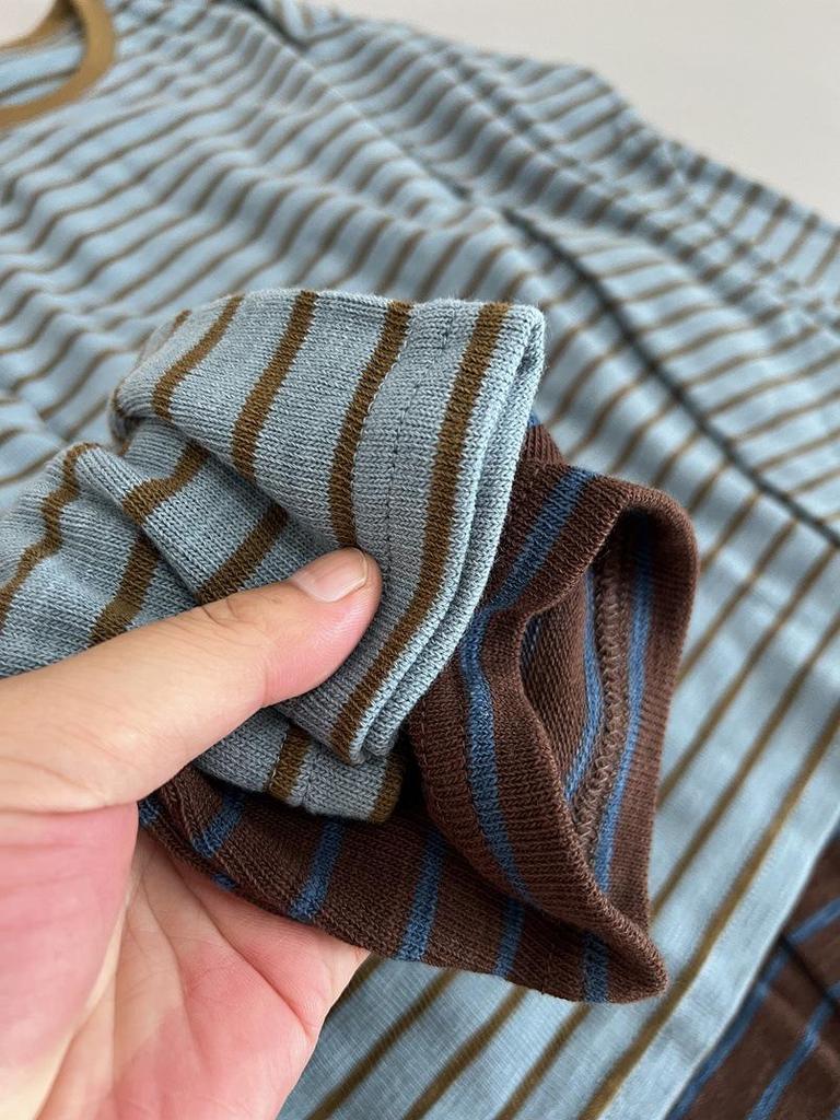 Top a Righe da Donna a Manica Lunga con Girocollo - Stile Casual Ampio, Modellante e Versatile per Autunno e Primavera