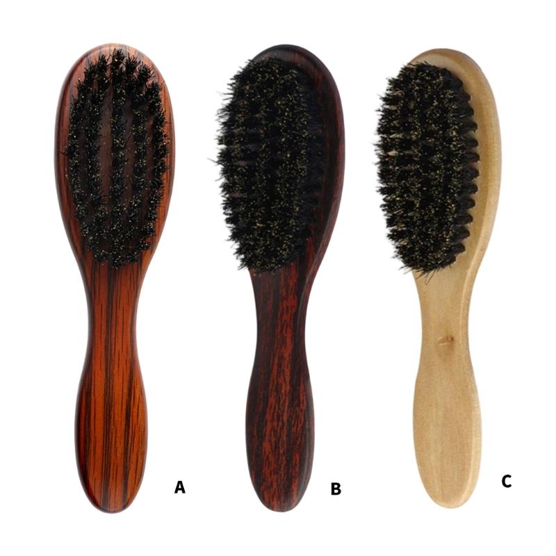Natural Wood Hair Brush For Sensitive Scalp Gentle Voluminous Hair Anti Static Portable