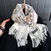 New Winter Warm Cashmere Scarf for Women Embroidery Pashmina Blanket Thick Shawl Wrap Neckerchief Fashion Bufanda Echarpe Poncho