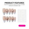 Hand-Painted 3D Flower Resin False Nails 10 Pieces Elegant Lady Mid-Length Manicure