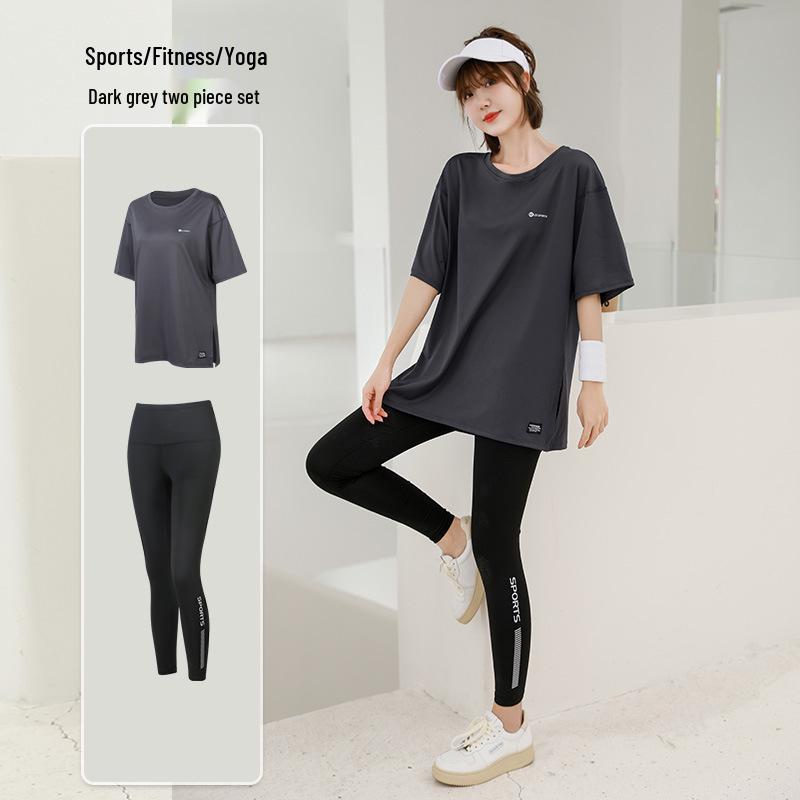 

Жіночий літній комплект великого розміру для йоги та фітнесу: Спортивний одяг вільного крою M