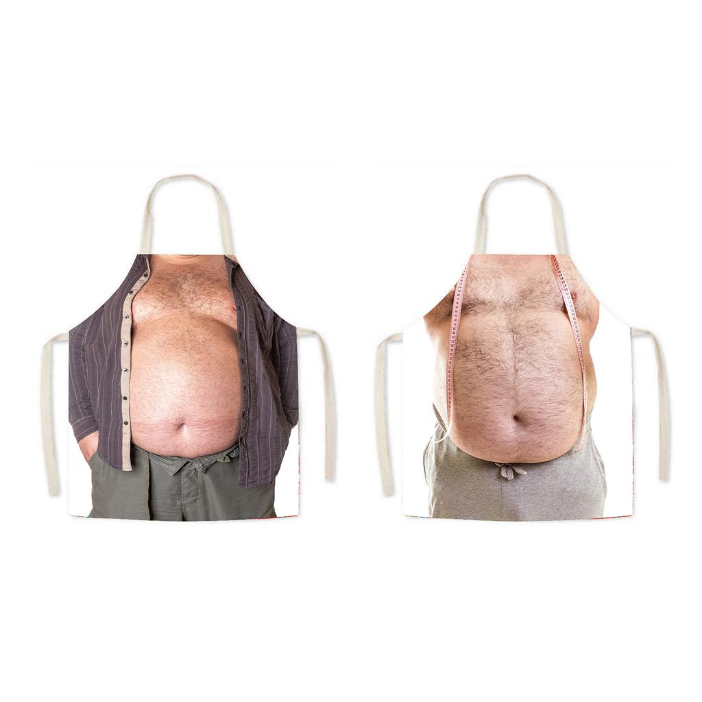 Vtipná 3D tištěná zástěra Skvělá na grilování a tematické akce Praktická a stálobarevná Domácí kuchyňská zástěra na vaření