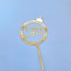 Acrylic Gold Mirror Happy Birthday Cake Toppers Reusable Cake Decorations for Birthday Party Supplies