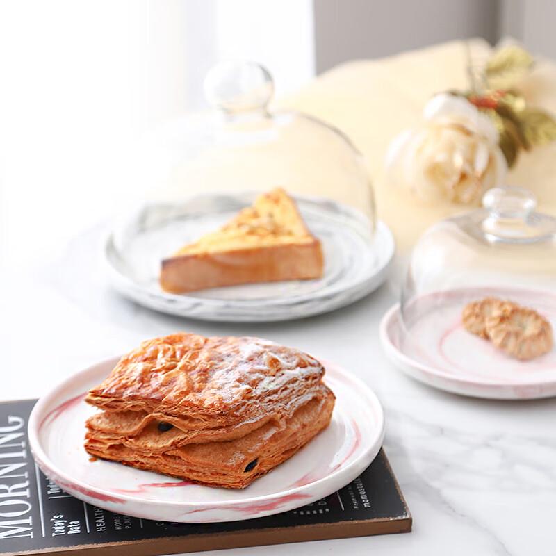 Homeglen Dessert Plate with Glass Dome Cover