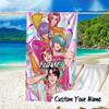 Custom Name KPop Fantasy Night Microfiber Beach Towel Super Soft & Absorbent for Bath, Beach, Travel  Bath Time Accessory, Fan Gifts