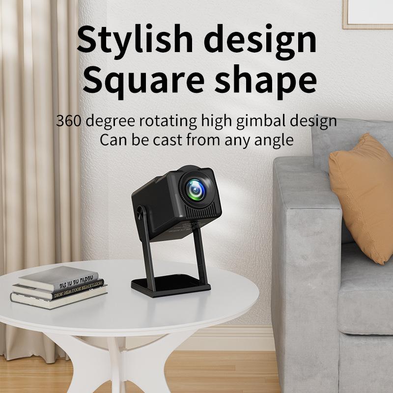 4K Projector, K300 Cannon Projector, WIFI 6+BT 5.0, Supports HDMI HD, Supports 4K Video Decoding