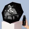 Elvis Presley Printed 5?Fold Mini Umbrella 8?Rib Windproof Compact Umbrella For Women Pocket Carry