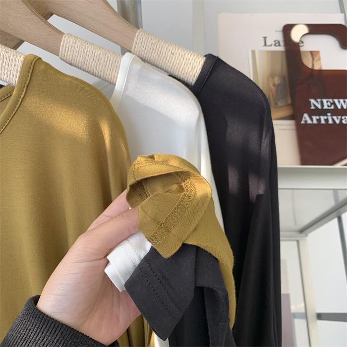 Løstsittende langermet dame-dansebekledning med rund hals - Moderne ensfarget solbeskyttelse