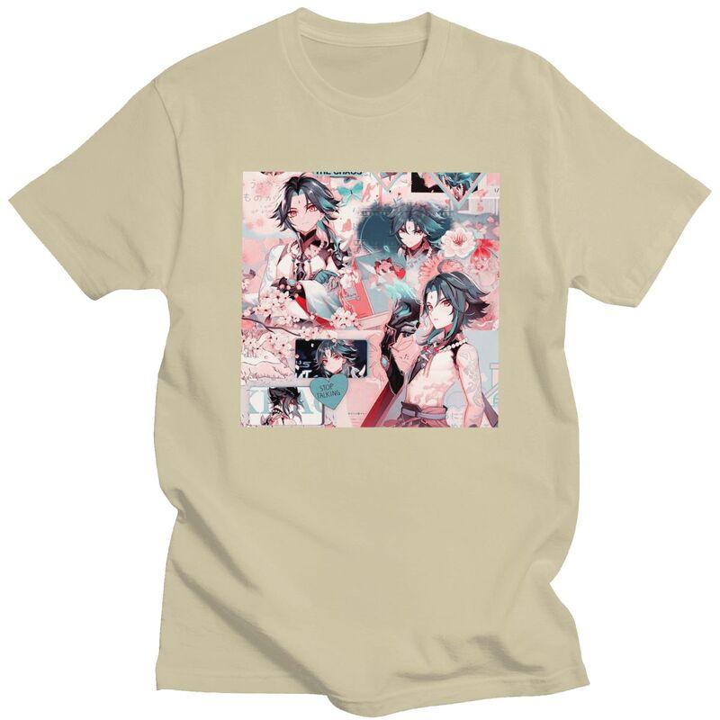 Custom Fashion Xiao Genshin Impact T Shirts Men ShortSleeve Anime Game Tshirts Casual Tee Tops Slim Fit Tshirts Gift